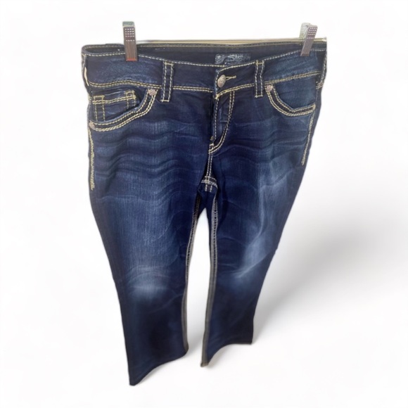 Silver Jeans Suki Low Rise Boot Cut Dark Wash Denim- W31/L33 (13/14) NWOT - Picture 4 of 7